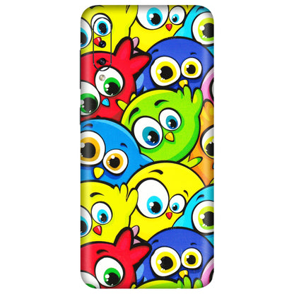 Samsung A/S Series Phone Skins (All Models) - Cute Fluffy Birds - 3D Embossed Finish (L-213) Samsung Galaxy A50S