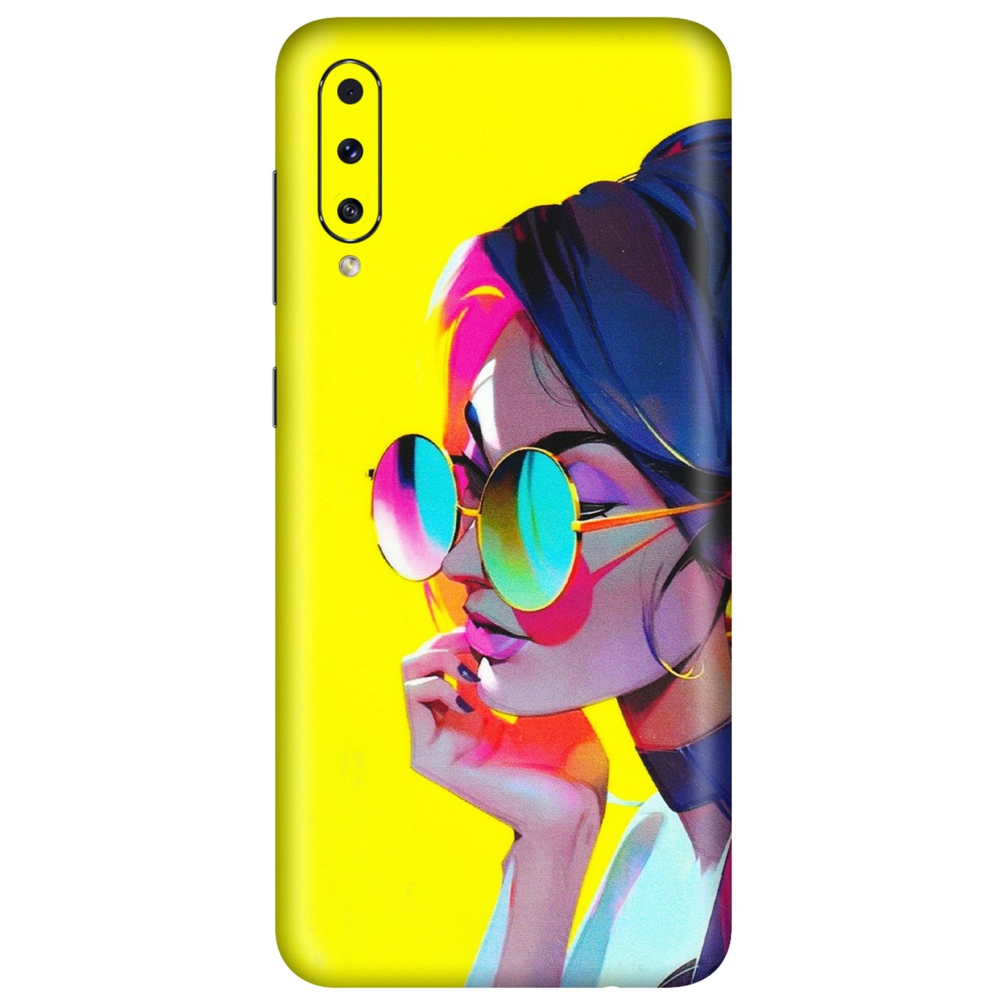 Samsung A/S Series Phone Skins (All Models) - Bold Stylish Girl - 3D Embossed Finish (L-222) Samsung Galaxy A50S