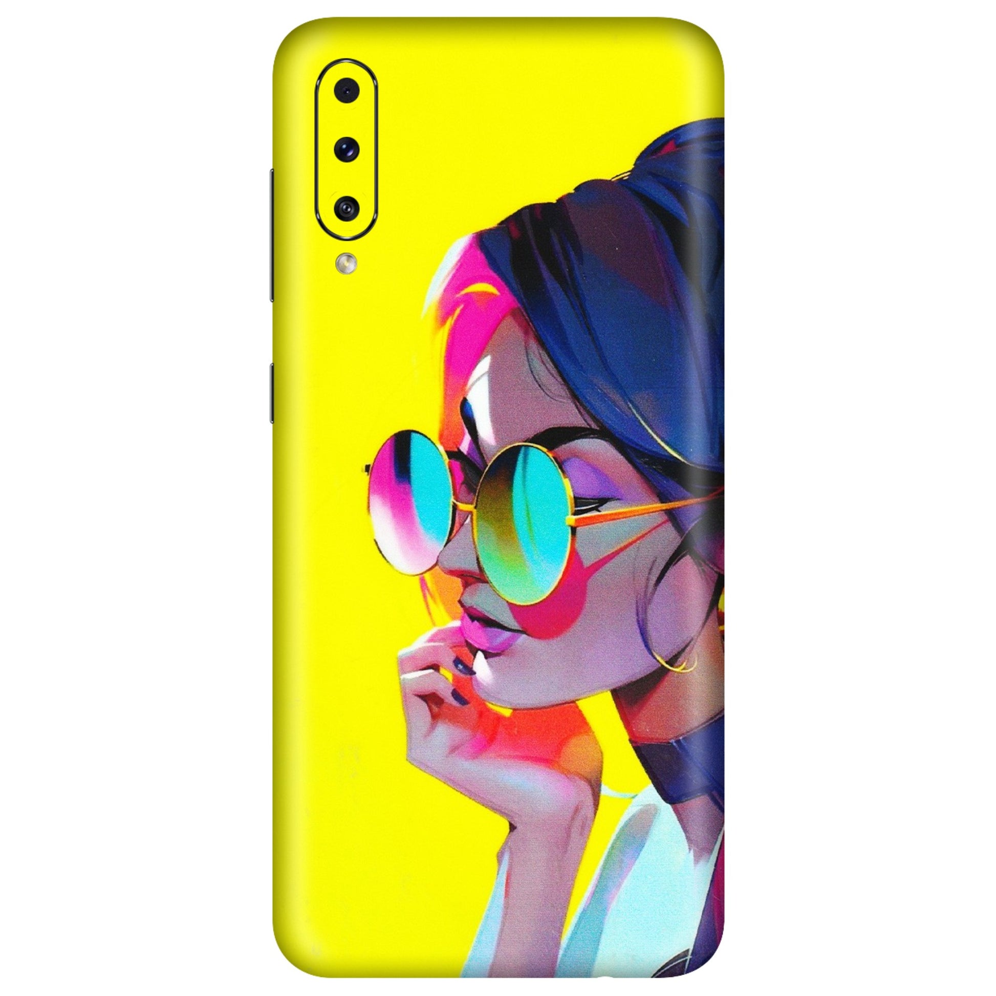 Samsung A/S Series Phone Skins (All Models) - Bold Stylish Girl - 3D Embossed Finish (L-222) Samsung Galaxy A50S