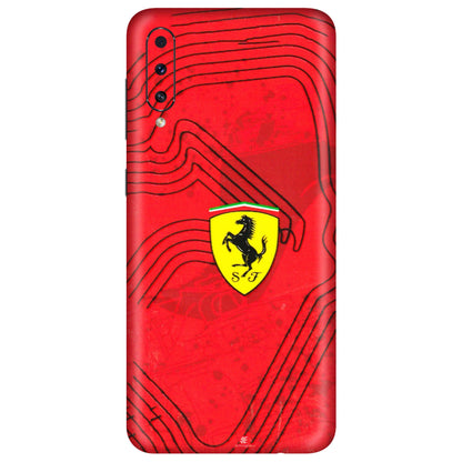 Samsung A/S Series Phone Skins (All Models) - Red Ferrari Logo Stylish - 3D Embossed Finish (L-238) Samsung Galaxy A50S