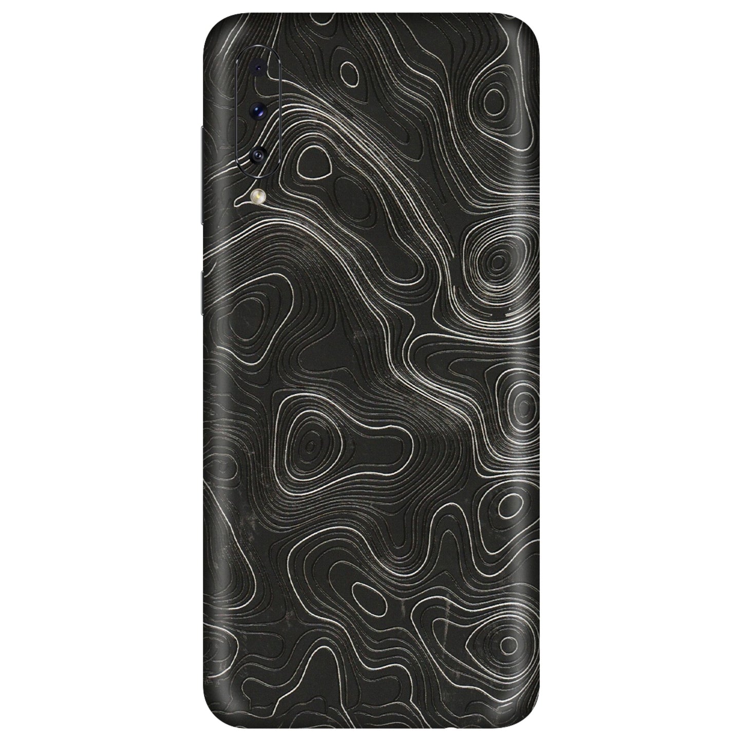 Samsung A/S Series Phone Skins (All Models) - Abstract White Line Map - 3D Embossed Finish (L-269) Samsung Galaxy A50S
