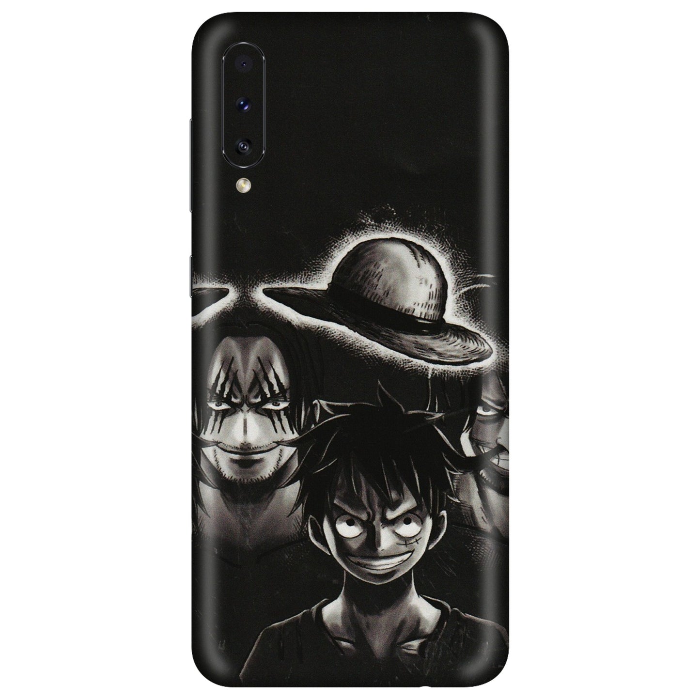 Samsung A/S Series Phone Skins (All Models) - Black Luffy Hat - 3D Embossed Finish (L-57) Samsung Galaxy A50S