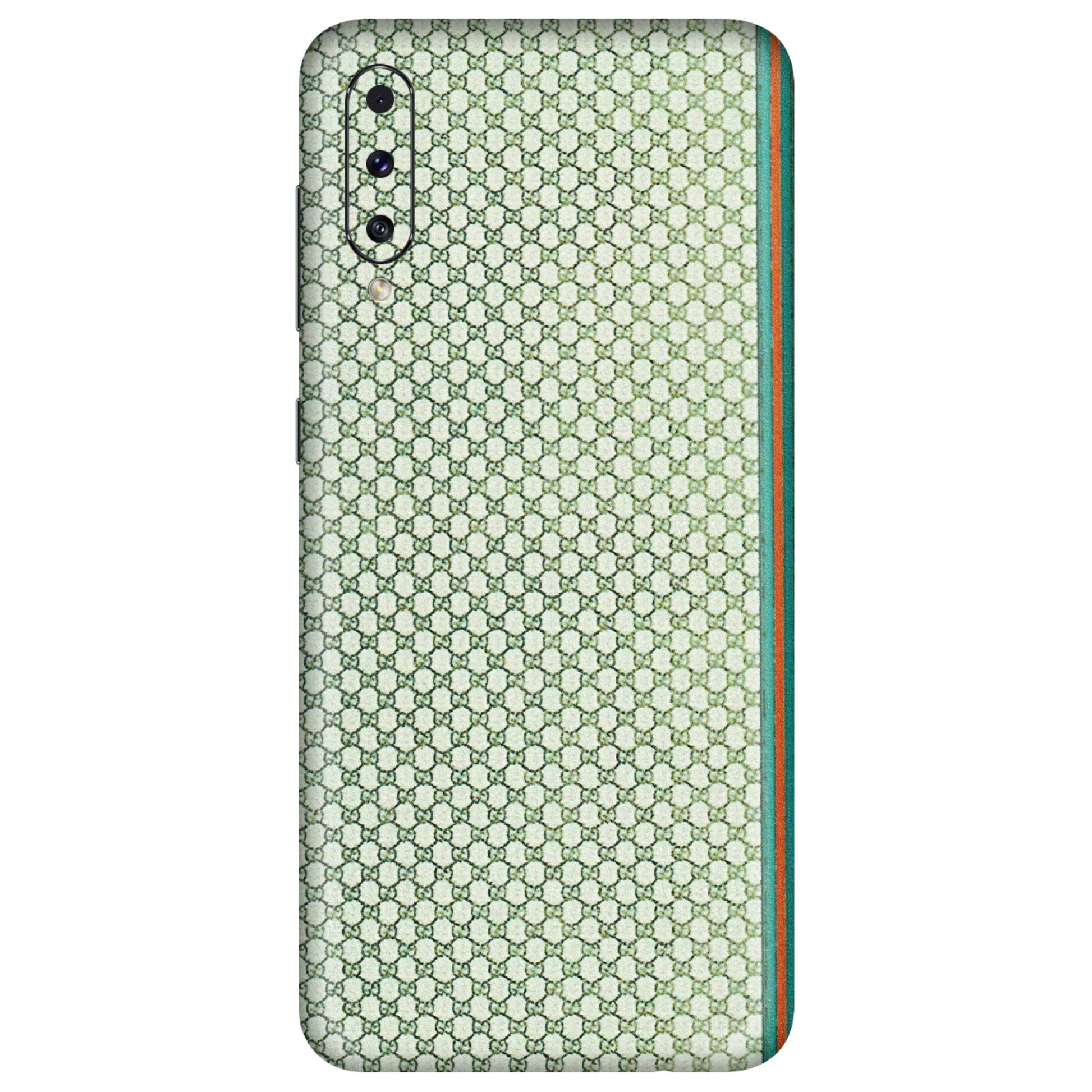 Samsung A/S Series Phone Skins (All Models) - Gucci Fabric Pattern - 3D Embossed Finish (L-73) Samsung Galaxy A50S
