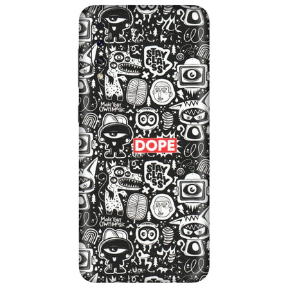 Samsung A/S Series Phone Skins (All Models) - Dope Stay Classy Black Doodles - Matte Finish (M-126) Samsung Galaxy A50S