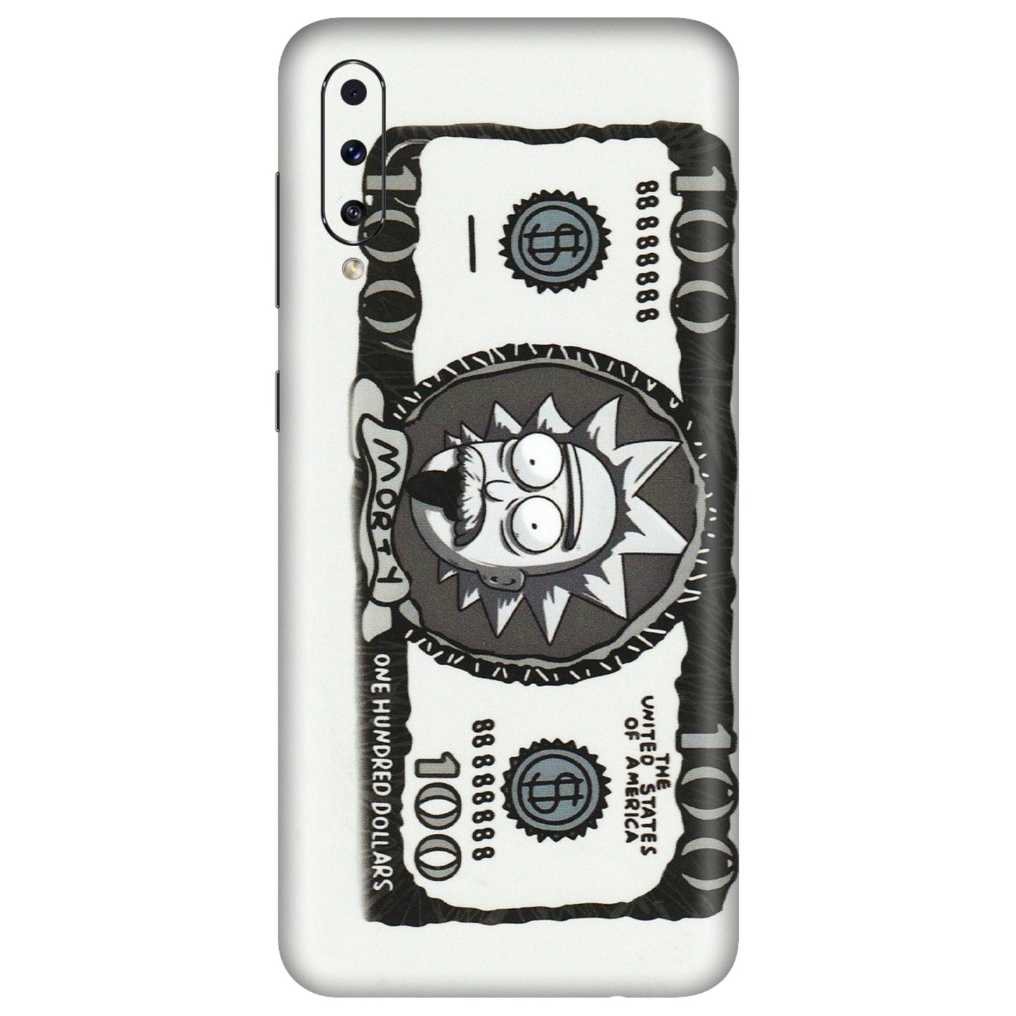 Samsung A/S Series Phone Skins (All Models) - Rick And Morty Hundred Dollar Anime - Matte Finish (M-161) Samsung Galaxy A50S