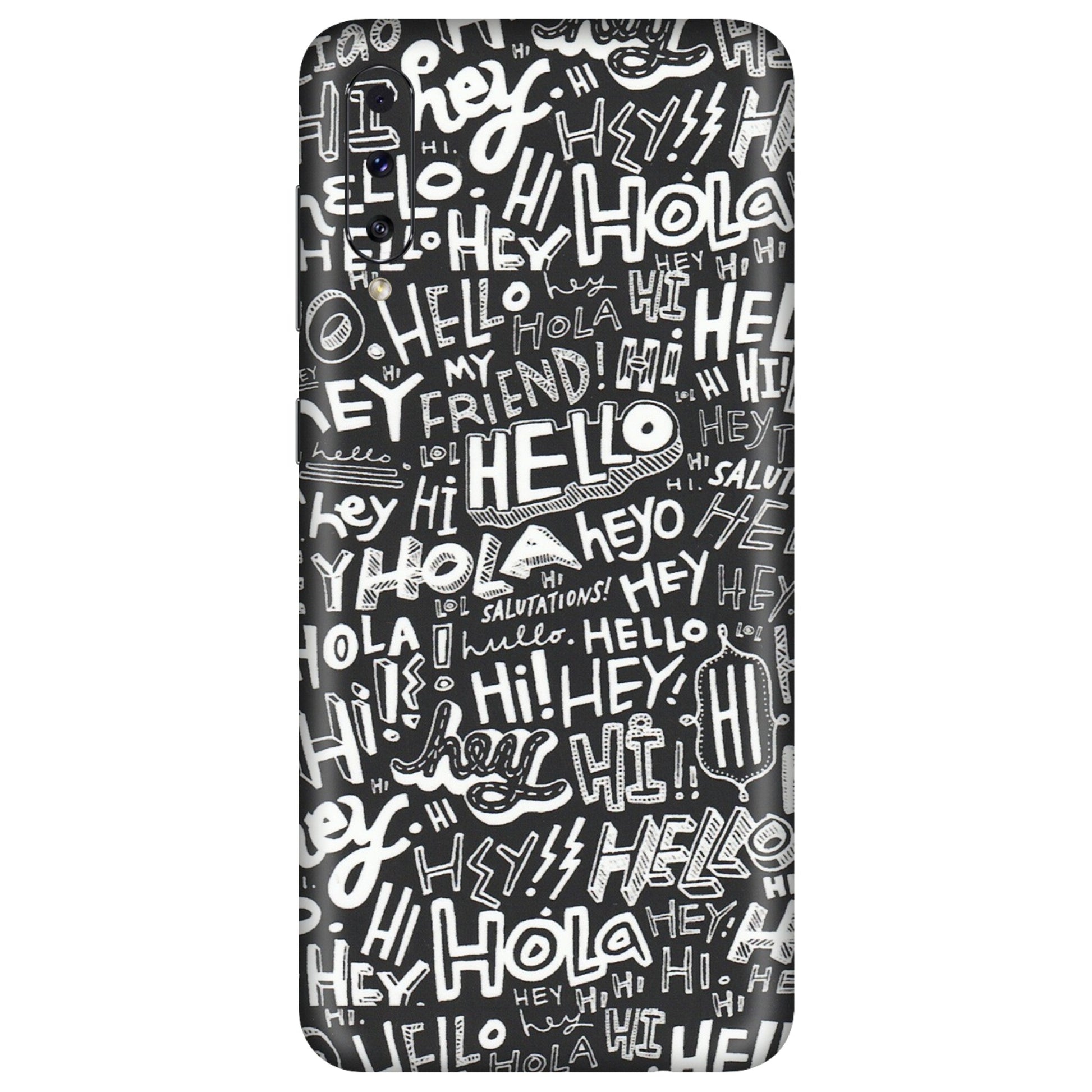 Samsung A/S Series Phone Skins (All Models) - Hi Hello Doodles - Matte Finish (M-25) Samsung Galaxy A50S