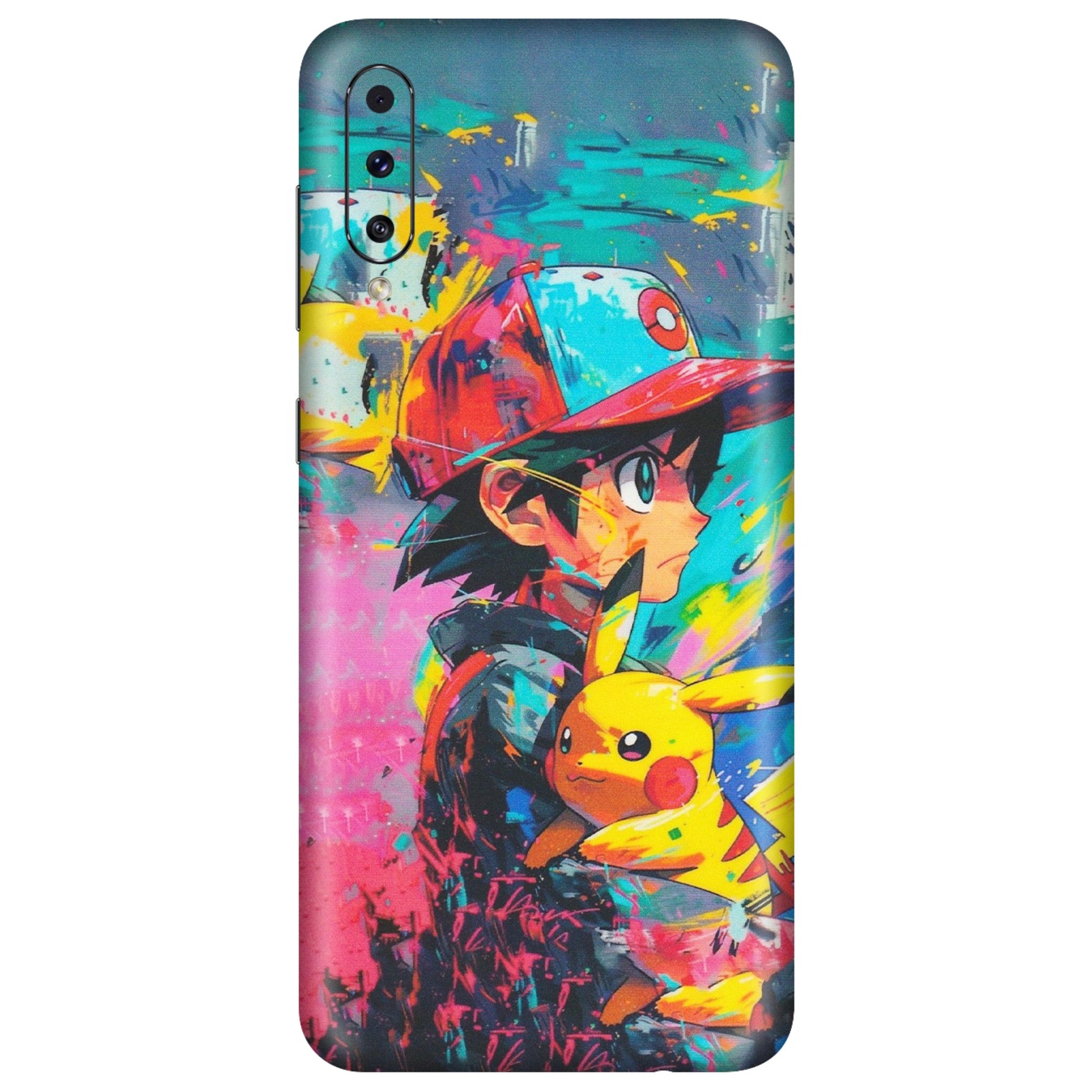 Samsung A/S Series Phone Skins (All Models) - Ash & Pikachu - Matte Finish (M-26) Samsung Galaxy A50S