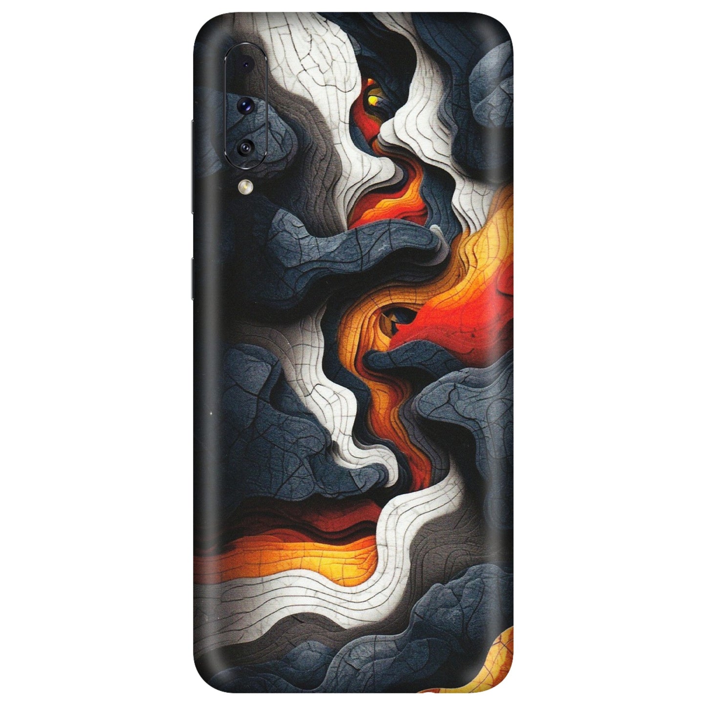Samsung A/S Series Phone Skins (All Models) - Abstract Volcanic Layers - Matte Finish (M-52) Samsung Galaxy A50S