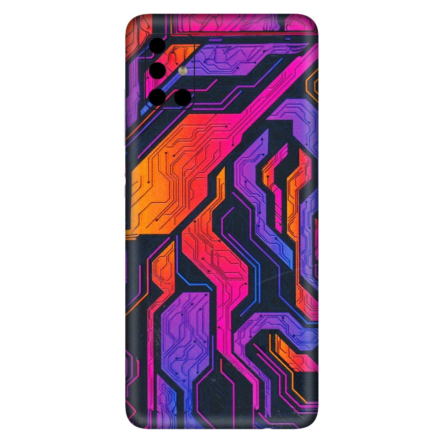 Samsung A/S Series Phone Skins (All Models) - Tech Circuits Futuristic - 3D Embossed Finish (L-07) Samsung Galaxy A51