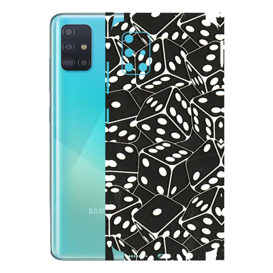 Samsung A/S Series Phone Skins (All Models) - Big Black Dices - 3D Embossed Finish (L-106) Samsung Galaxy A51