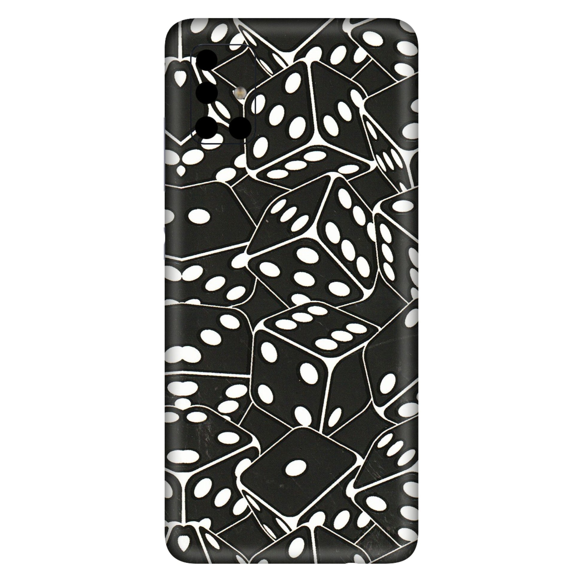 Samsung A/S Series Phone Skins (All Models) - Big Black Dices - 3D Embossed Finish (L-106) Samsung Galaxy A51