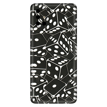 Samsung A/S Series Phone Skins (All Models) - Big Black Dices - 3D Embossed Finish (L-106) Samsung Galaxy A51