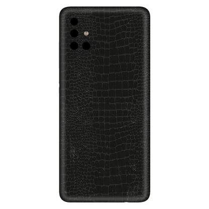 Samsung A/S Series Phone Skins (All Models) - Snake Leather Black - 3D Embossed Finish (L-107) Samsung Galaxy A51