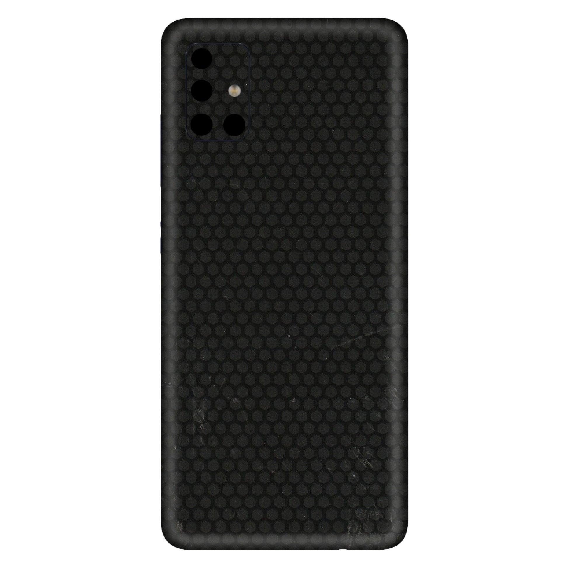 Samsung A/S Series Phone Skins (All Models) - Black honeycomb - 3D Embossed Finish (L-114) Samsung Galaxy A51
