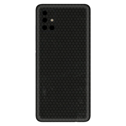 Samsung A/S Series Phone Skins (All Models) - Black honeycomb - 3D Embossed Finish (L-114) Samsung Galaxy A51