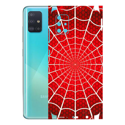 Samsung A/S Series Phone Skins (All Models) - Classic Spidey Web - 3D Embossed Finish (L-115) Samsung Galaxy A51