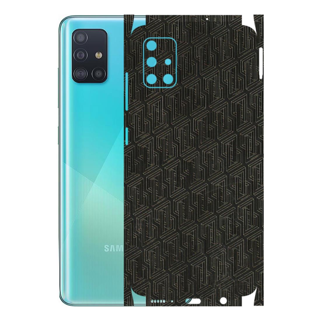 Samsung A/S Series Phone Skins (All Models) - Black Abstract Pattern - 3D Embossed Finish (L-117) Samsung Galaxy A51