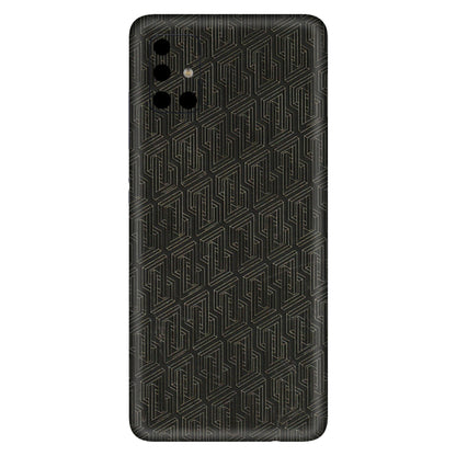 Samsung A/S Series Phone Skins (All Models) - Black Abstract Pattern - 3D Embossed Finish (L-117) Samsung Galaxy A51