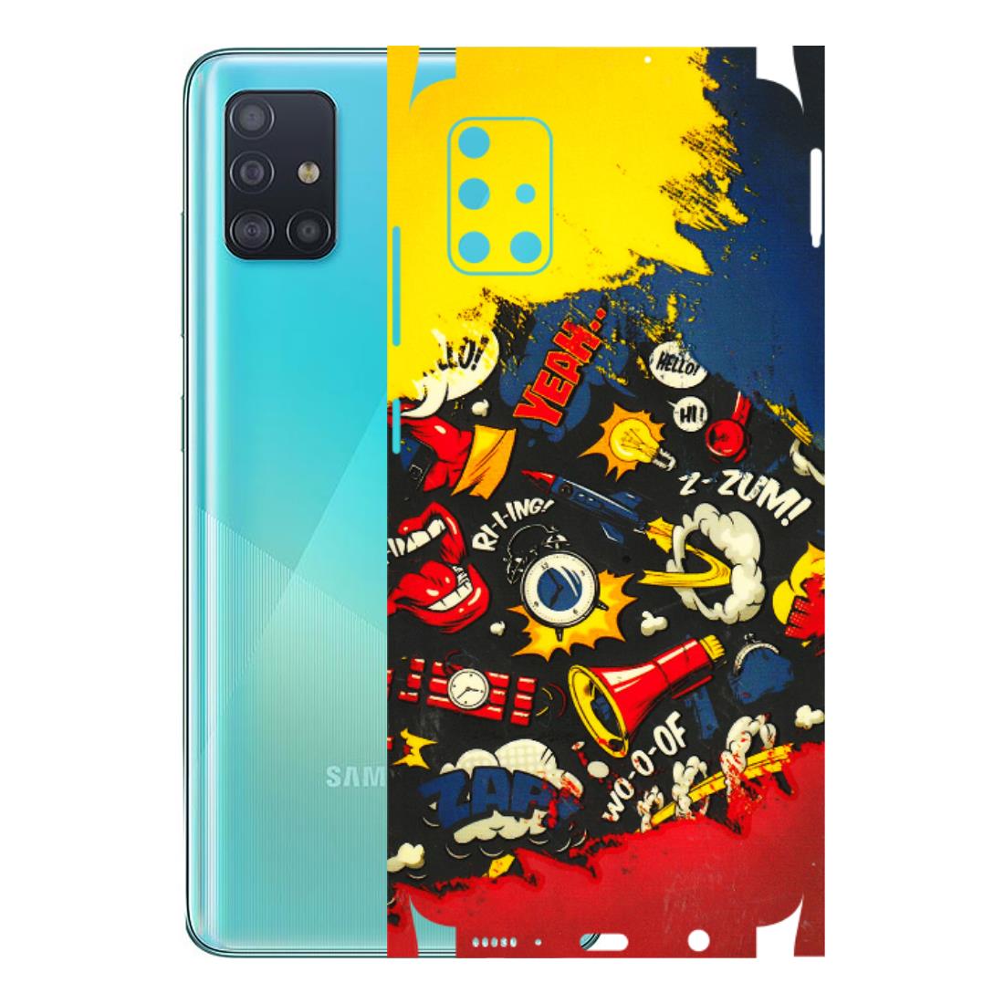 Samsung A/S Series Phone Skins (All Models) - Pacific Doodle Art - 3D Embossed Finish (L-120) Samsung Galaxy A51