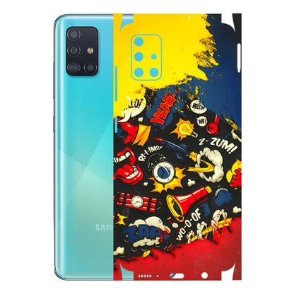 Samsung A/S Series Phone Skins (All Models) - Pacific Doodle Art - 3D Embossed Finish (L-120) Samsung Galaxy A51