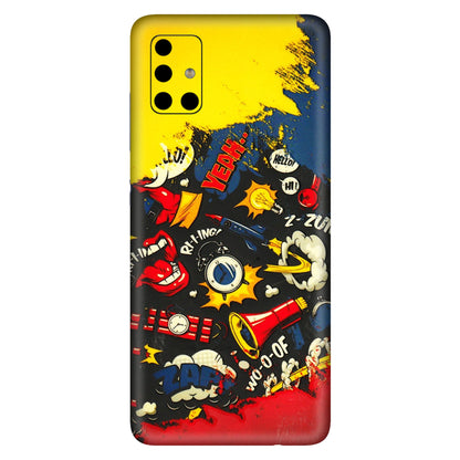 Samsung A/S Series Phone Skins (All Models) - Pacific Doodle Art - 3D Embossed Finish (L-120) Samsung Galaxy A51