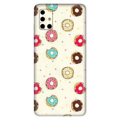 Samsung A/S Series Phone Skins (All Models) - Mini Donuts Doodle Art - 3D Embossed Finish (L-122) Samsung Galaxy A51