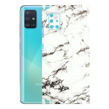 Samsung A/S Series Phone Skins (All Models) - Black and White Marble Texture - 3D Embossed Finish (L-124) Samsung Galaxy A51