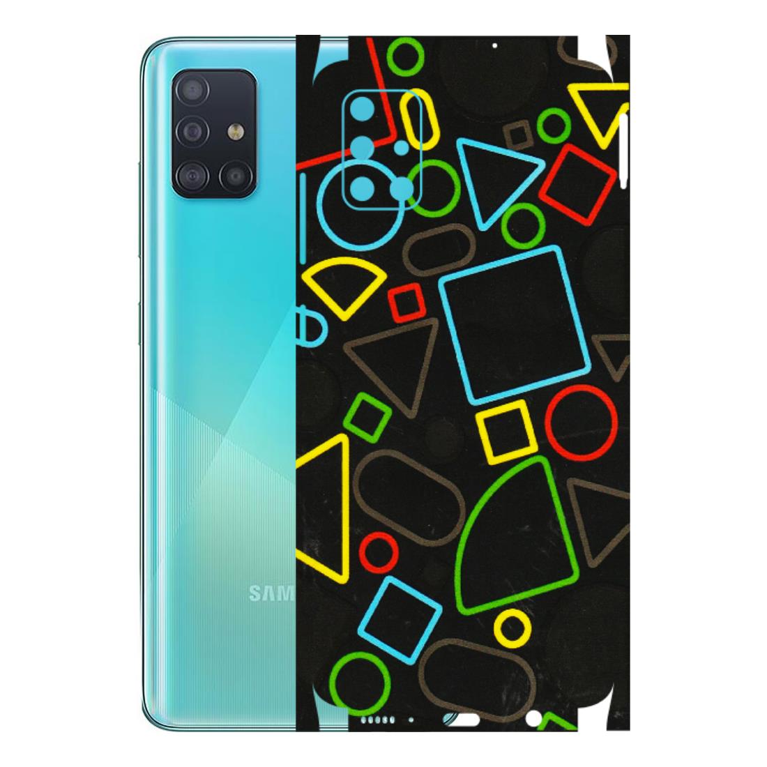 Samsung A/S Series Phone Skins (All Models) - Black Shapes - 3D Embossed Finish (L-131) Samsung Galaxy A51