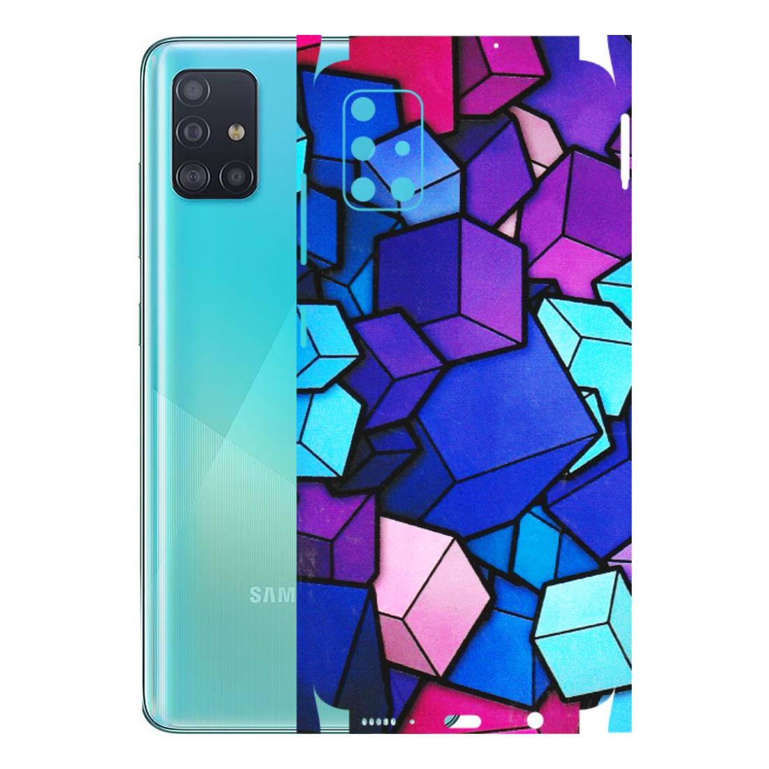 Samsung A/S Series Phone Skins (All Models) - Cube Doodle - 3D Embossed Finish (L-141) Samsung Galaxy A51