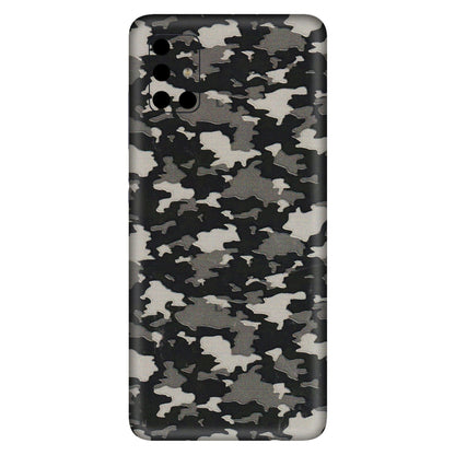 Samsung A/S Series Phone Skins (All Models) - Black/Grey Camoflaunge - 3D Embossed Finish (L-142) Samsung Galaxy A51