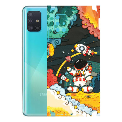 Samsung A/S Series Phone Skins (All Models) - Astronauts & Spaceship - 3D Embossed Finish (L-145) Samsung Galaxy A51
