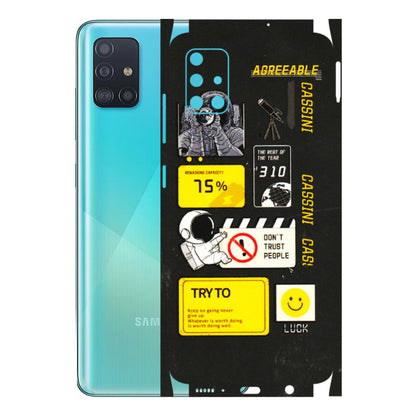 Samsung A/S Series Phone Skins (All Models) - Black Cassini - 3D Embossed Finish (L-161) Samsung Galaxy A51