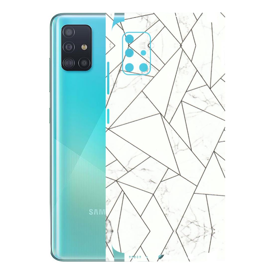 Samsung A/S Series Phone Skins (All Models) - Luxury White Marble Effect - 3D Embossed Finish (L-168) Samsung Galaxy A51