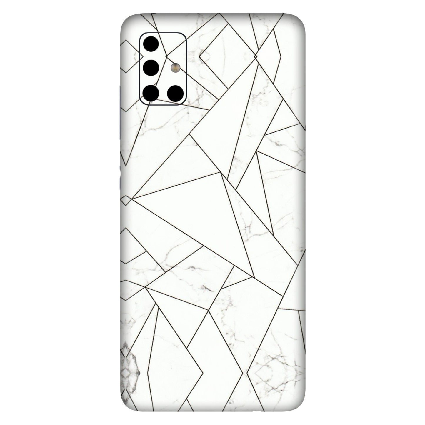Samsung A/S Series Phone Skins (All Models) - Luxury White Marble Effect - 3D Embossed Finish (L-168) Samsung Galaxy A51