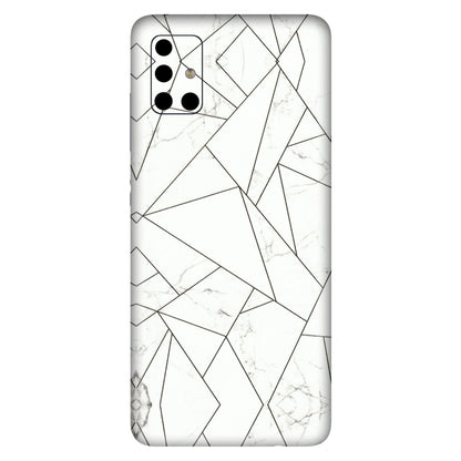 Samsung A/S Series Phone Skins (All Models) - Luxury White Marble Effect - 3D Embossed Finish (L-168) Samsung Galaxy A51