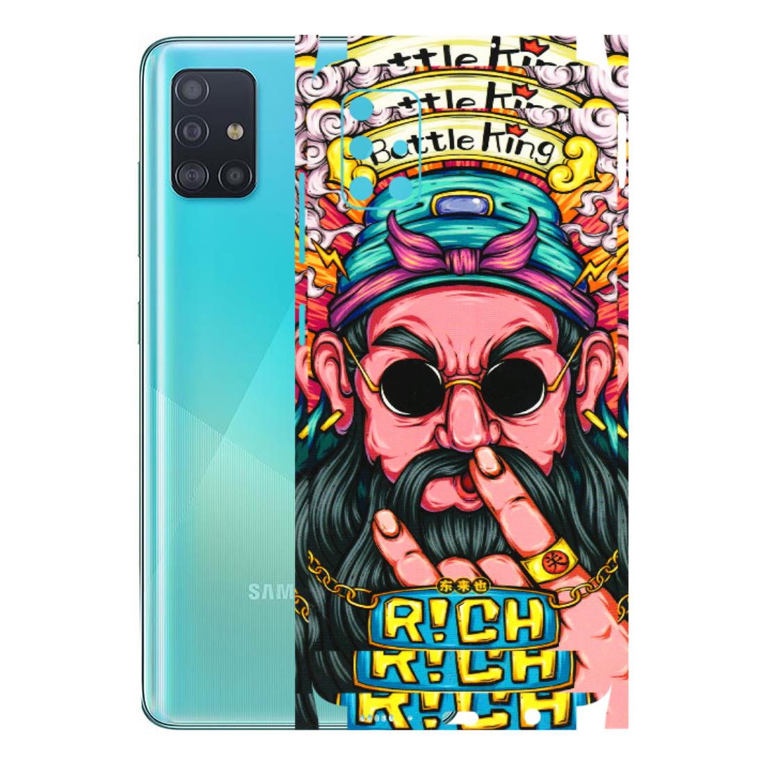 Samsung A/S Series Phone Skins (All Models) - Battle King Dude Face - 3D Embossed Finish (L-178) Samsung Galaxy A51