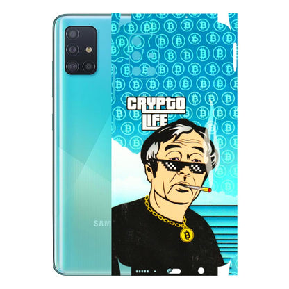 Samsung A/S Series Phone Skins (All Models) - Crypto Thug Life - 3D Embossed Finish (L-179) Samsung Galaxy A51