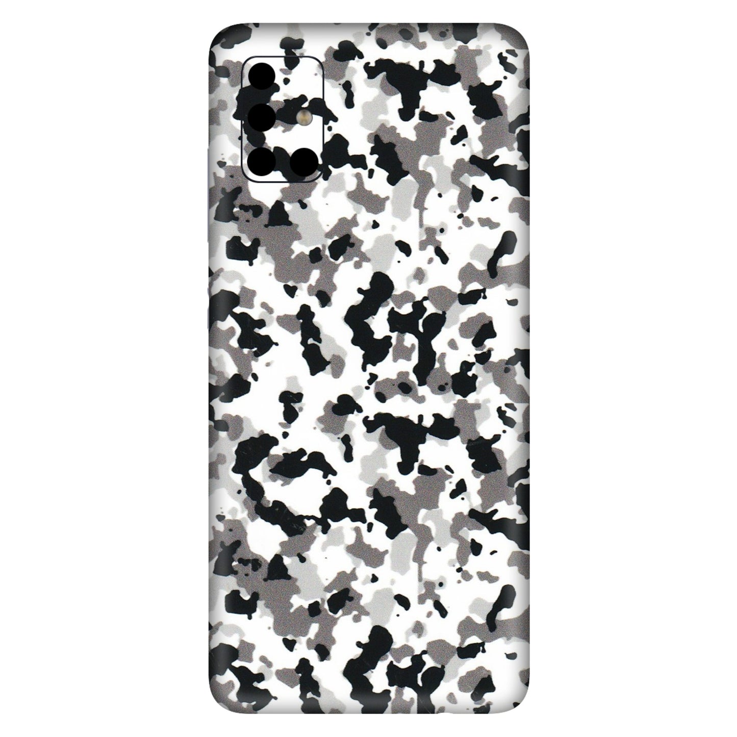 Samsung A/S Series Phone Skins (All Models) - White Black Camouflage - 3D Embossed Finish (L-18) Samsung Galaxy A51