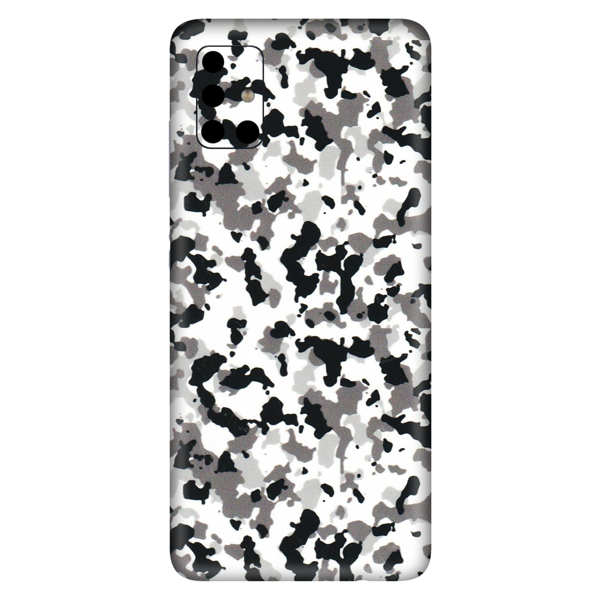 Samsung A/S Series Phone Skins (All Models) - White Black Camouflage - 3D Embossed Finish (L-18) Samsung Galaxy A51