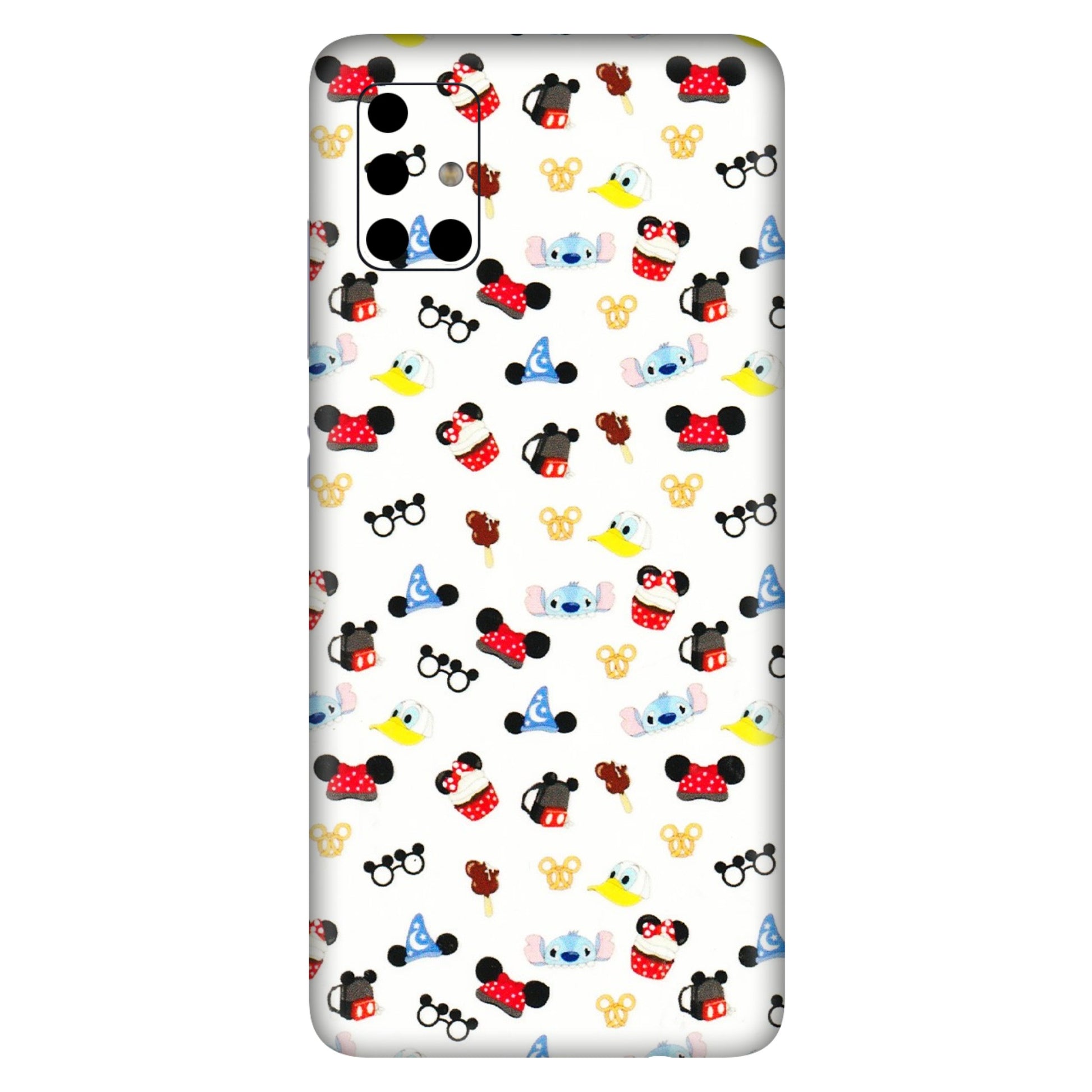 Samsung A/S Series Phone Skins (All Models) - Minnie Mouse & Donald Doodles s - 3D Embossed Finish (L-194) Samsung Galaxy A51