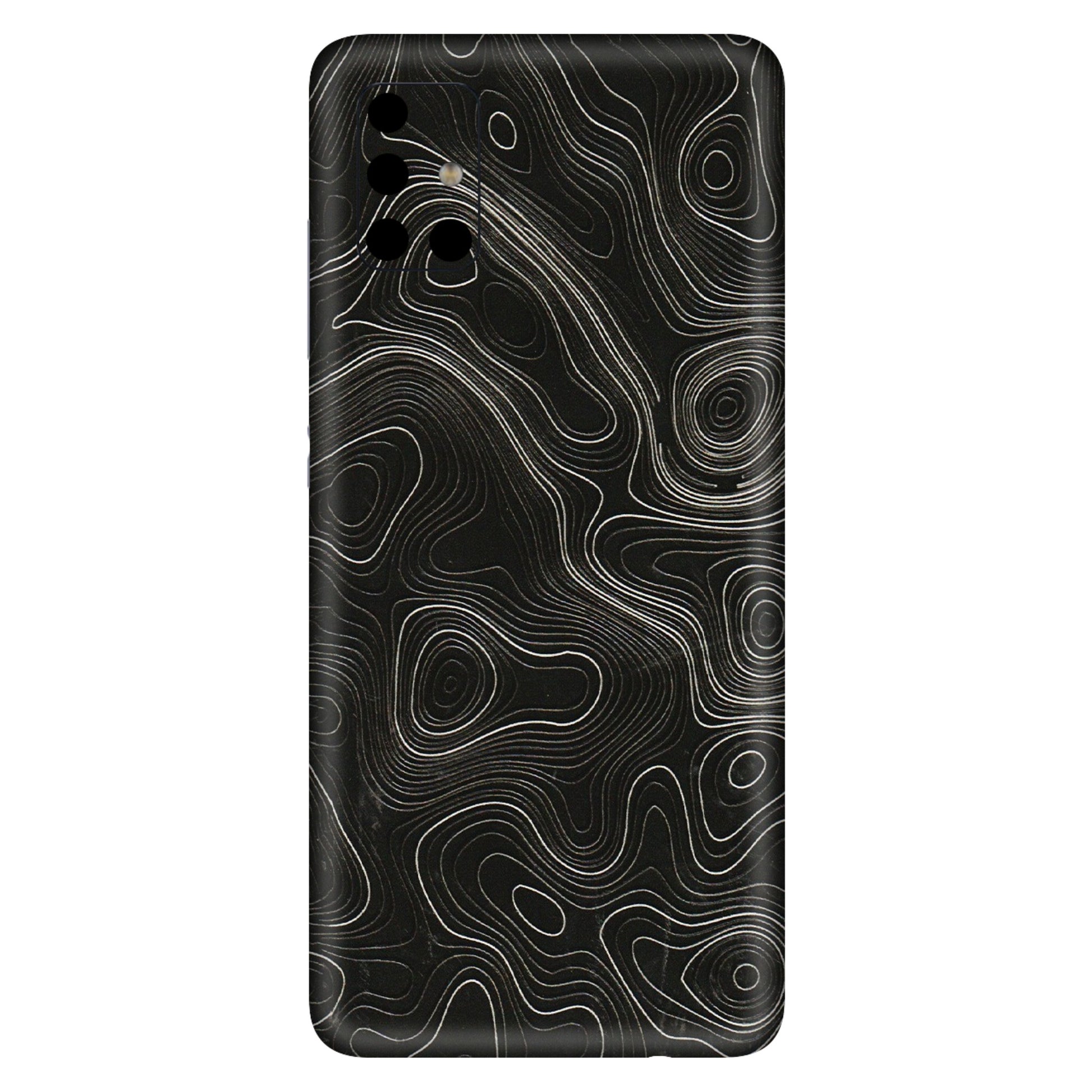 Samsung A/S Series Phone Skins (All Models) - Black Swirl - 3D Embossed Finish (L-196) Samsung Galaxy A51