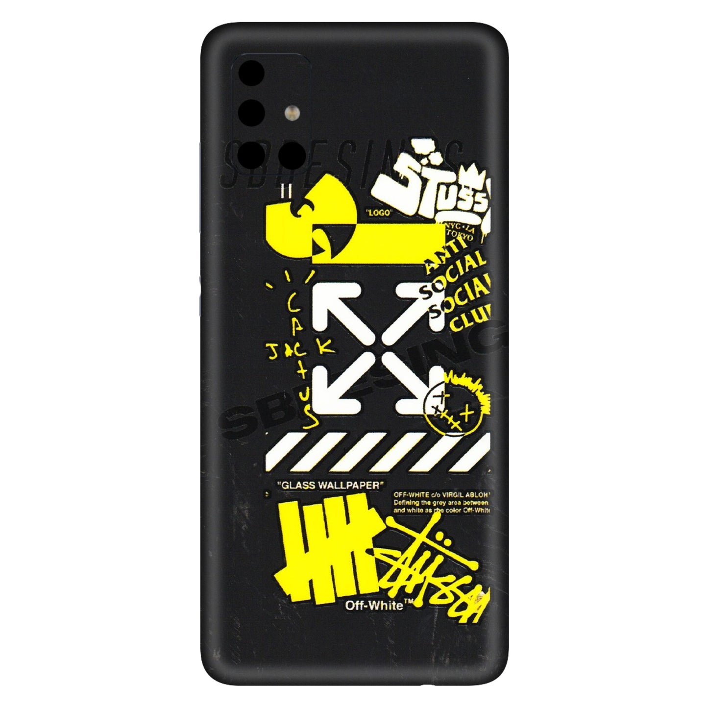 Samsung A/S Series Phone Skins (All Models) - Anti Social Graffiti - 3D Embossed Finish (L-198) Samsung Galaxy A51