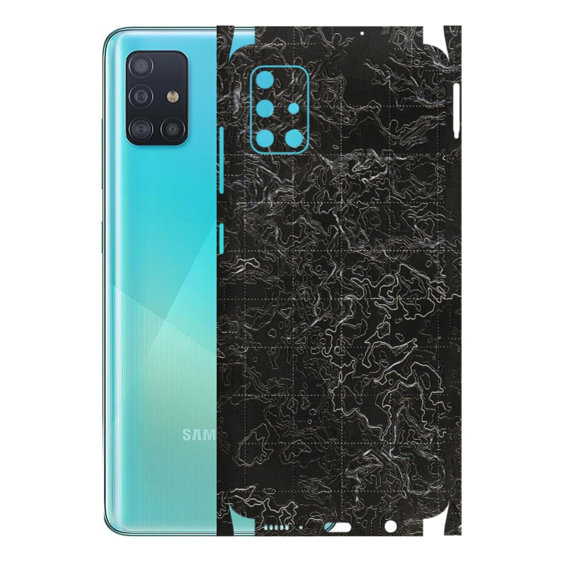 Samsung A/S Series Phone Skins (All Models) - Black map Texture - 3D Embossed Finish (L-201) Samsung Galaxy A51