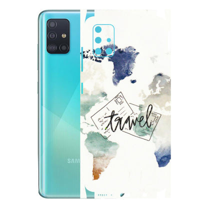 Samsung A/S Series Phone Skins (All Models) - Travel The World - 3D Embossed Finish (L-232) Samsung Galaxy A51
