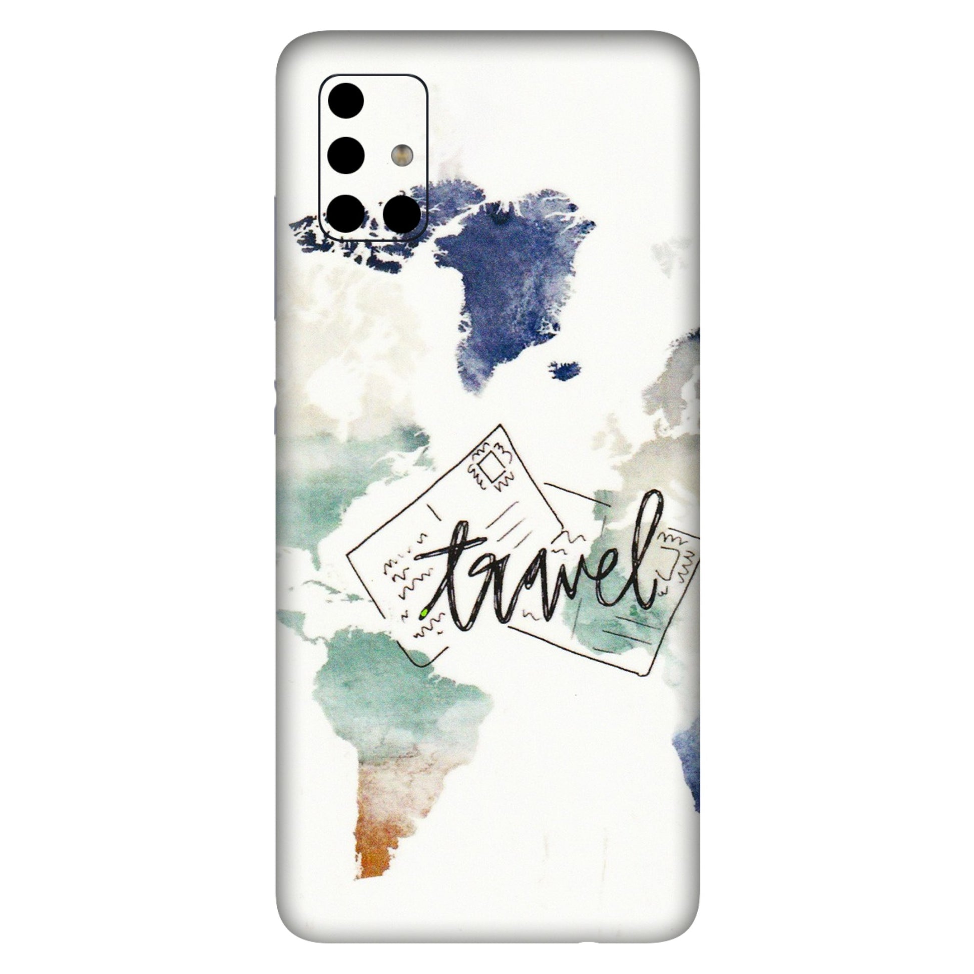 Samsung A/S Series Phone Skins (All Models) - Travel The World - 3D Embossed Finish (L-232) Samsung Galaxy A51