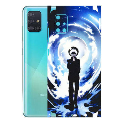 Samsung A/S Series Phone Skins (All Models) - Satoru Gojo Dark Blue - 3D Embossed Finish (L-235) Samsung Galaxy A51