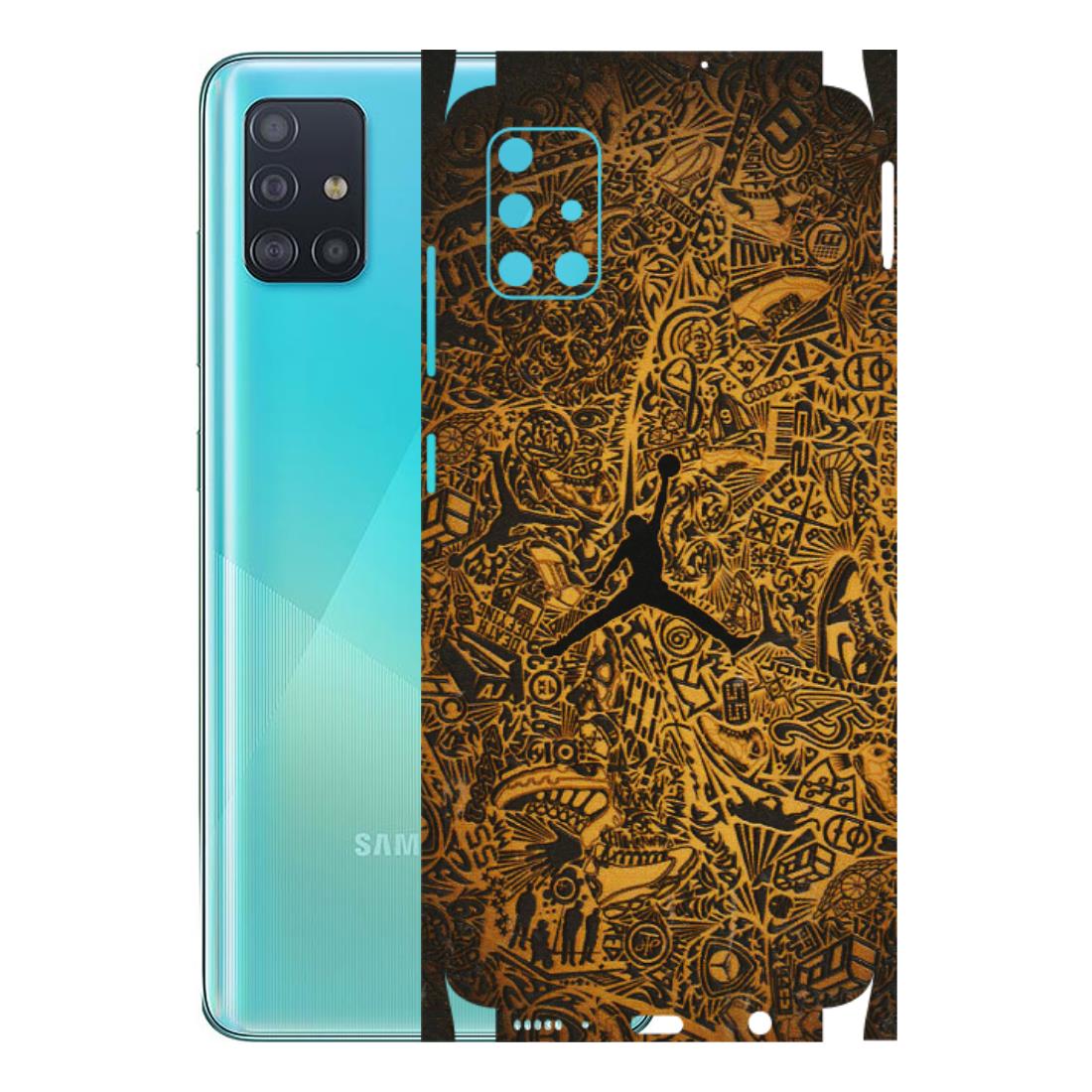 Samsung A/S Series Phone Skins (All Models) - Premium Gold Basketball Player - 3D Embossed Finish (L-236) Samsung Galaxy A51