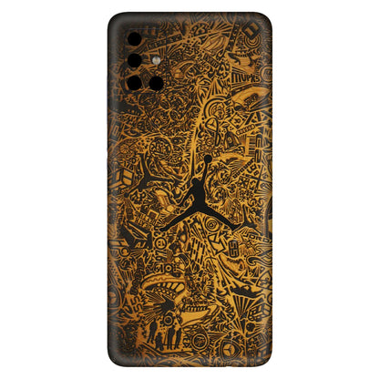 Samsung A/S Series Phone Skins (All Models) - Premium Gold Basketball Player - 3D Embossed Finish (L-236) Samsung Galaxy A51