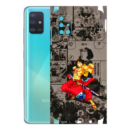 Samsung A/S Series Phone Skins (All Models) - One Piece Rocket Punch Manga - 3D Embossed Finish (L-25) Samsung Galaxy A51