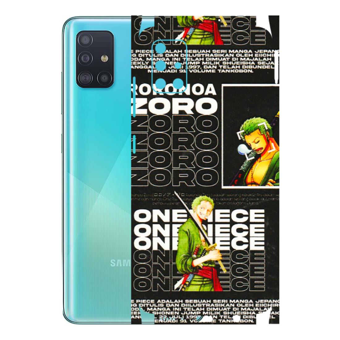 Samsung A/S Series Phone Skins (All Models) - One Piece Zoro - 3D Embossed Finish (L-250) Samsung Galaxy A51